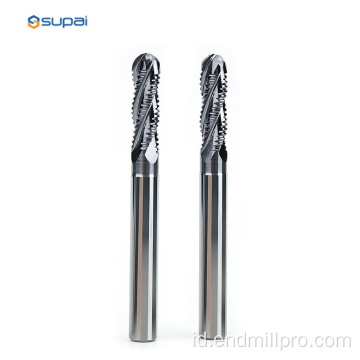 CNC Freza Carbide Roughing Ball Hidung End Mill